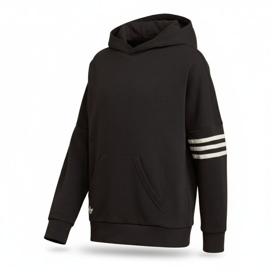 Adidas Black Striped Sleeve Hoodie, Men