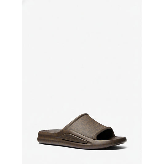 Michael Kors Griffin Brown Slide Sandals (42S5GRFA3Q-BROWN-MULTI) Men