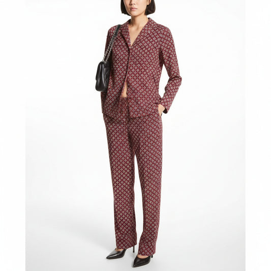 Michael Kors Geometric Print Pajama Set Bordeaux, Men