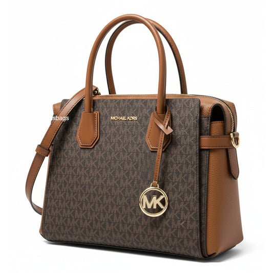 Michael Kors Signature Logo Handbag Brown (35F2GM9S8B-BROWN) Women