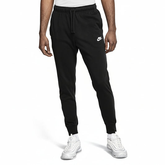 NIKE Herren Jersey Joggers Black/White, Men
