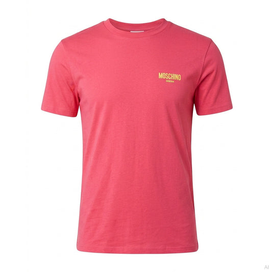 Moschino Swim Logo Crew Neck T-shirt Pink (A07159411-0215), Men