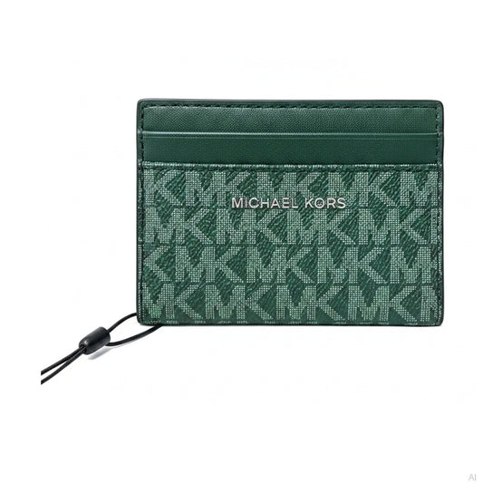 Michael Kors Cooper Logo Card Holder Moss Green, Women