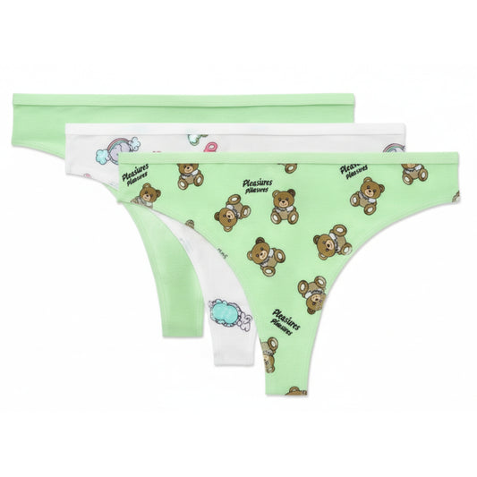 Moschino Teddy Bear Print Thong Green (A23014603-1449) Women