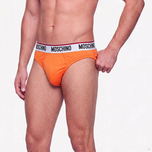 Moschino Logo Waistband Briefs 2-Pack (A13904300), Men