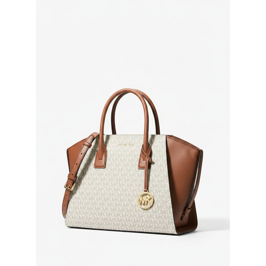Michael Kors Signature Logo Tote Bag Vanilla Brown, Women