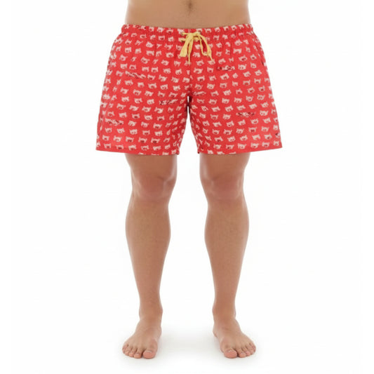 Moschino Red Elephant Print Swim Shorts (A42369306-1213) Men