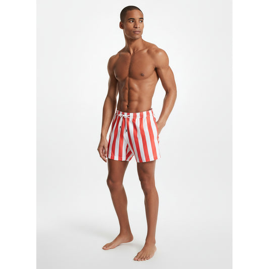 Michael Kors Red White Striped Swim Shorts (CS47001BV0-CORAL) Men