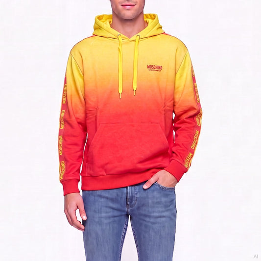 Moschino Ombre Gradient Hoodie Yellow Red (A17074421-1215), Men