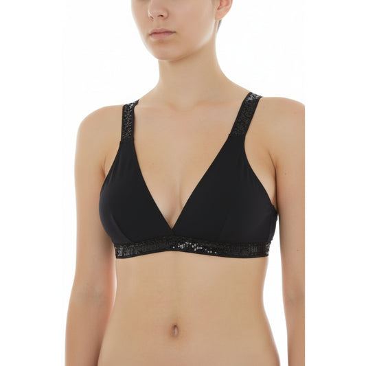 Moschino Black Lace Triangle Bra (A14114410-0555) Women