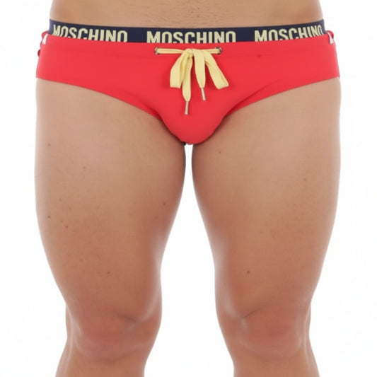 Moschino Red Bikini Bottom Gold Tie (A42154901-0215) Women