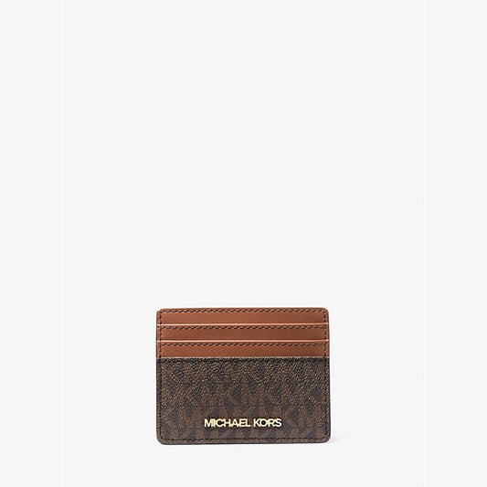 Michael Kors Jet Set Logo Card Holder Brown, Women