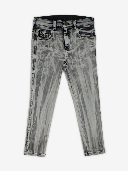 Diesel Black And Grey Patterned Slim Fit Jeans (00J4ZX-KXB8S-3453400) Kids