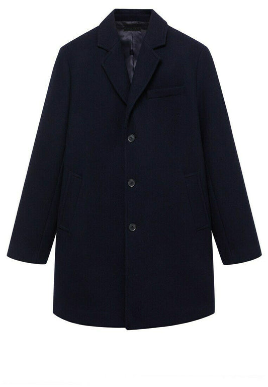 Mango Jas van gerecyclede wol Royal Blue (M9122T0ZR-K11) Men