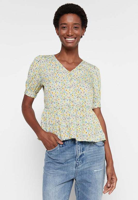 JDYEVELYN S/S PEPLUM TOP WVN LO Women