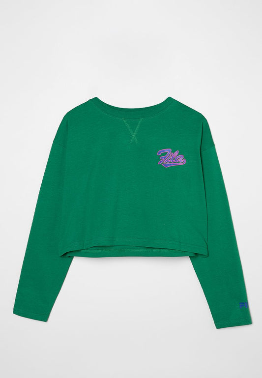 Fila TRINS cropped longsleeve Top dark green (ZZO2ER612-M00) Kids