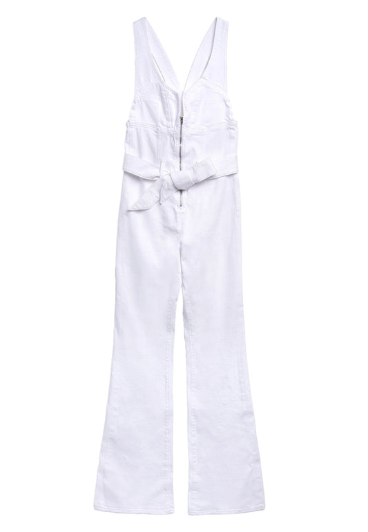 7 for all mankind STAR SEAM FLARE JUMPSUIT White (7F121T00I-A11) Women