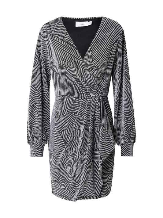Vila VIABIE L/S V-NECK SHORT GLITTER DRESS/KA (21889805) Women