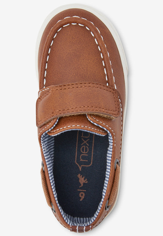 Next Tan Strap Touch Fastening Boat Shoes (Younger) Brown (NX314E03D-O11) Kids