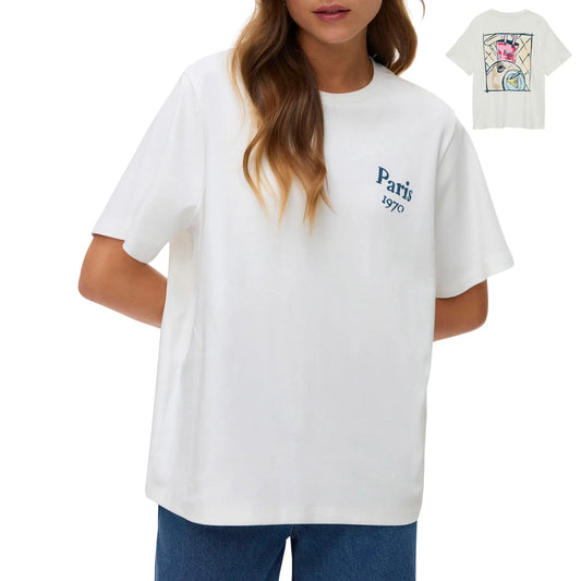 Vero Moda Vera Caty SS T-shirt (10338436-SNWWHTPARIS) Women