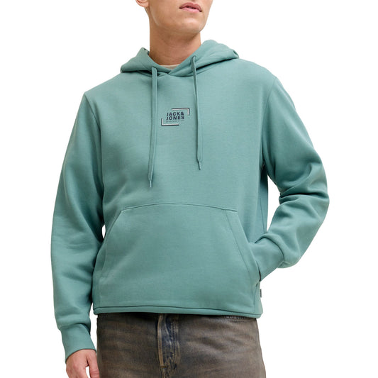 Jack & Jones Corp Graphic Logo Hoody (12268422-MINERALBLUE) Men