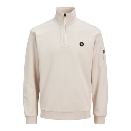 Jack & Jones Donald Half Zip Sweater (12271425-MOONBEAM) Men