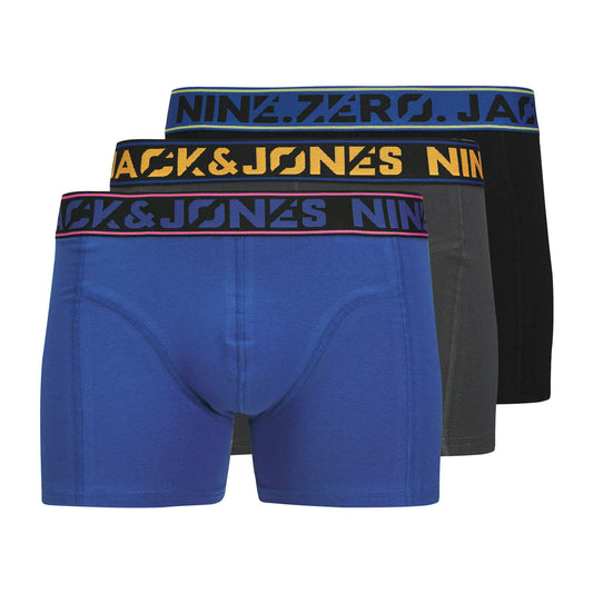 Jack & Jones Nine Zero Solid Trunk Boxershorts (3-pack) (12277555-ASPHALT) Men
