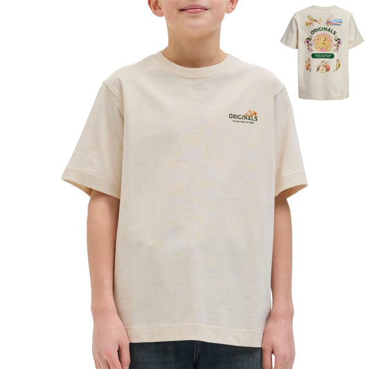 Jack & Jones Acapulco Retro Elet Back Shirt (12278376-ECRU) Kids