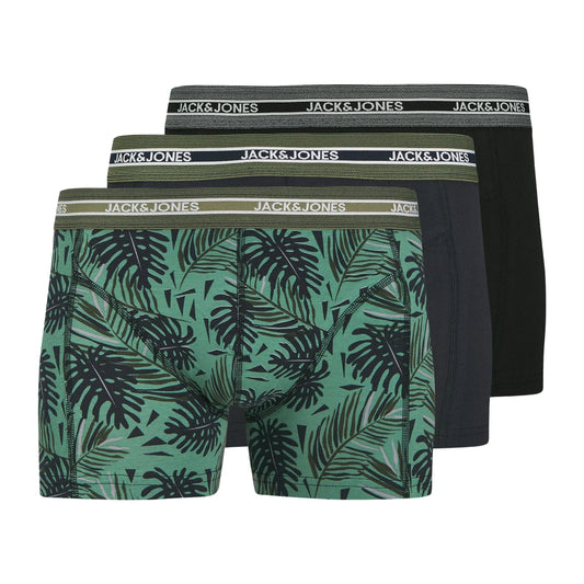 Jack & Jones Ezra Leaves Trunk Boxershorts Plussize (3-pack) (12285545-BLACK) Men