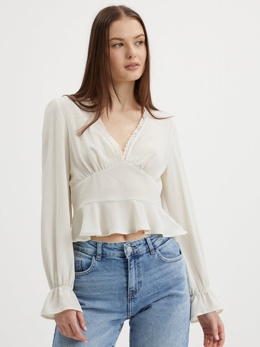 Vila Vimka Top White (14082584-3548659) Women