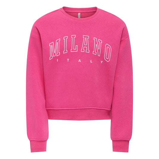 Only Sweat Crew Sweater (15353354-MAGENTA) Kids