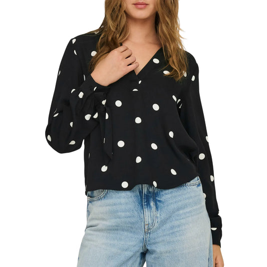 Only Belem LS Bow Blouse (15365755-BLACK) Women
