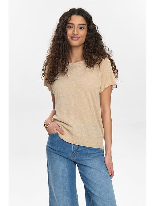 NÜMPH Knitted Shirt Beige / Gold Women
