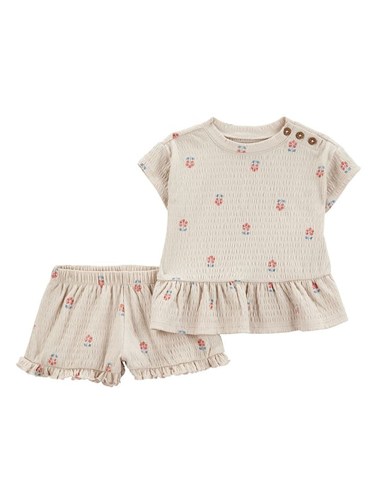 carter's 2-Piece Outfit Beige Kids
