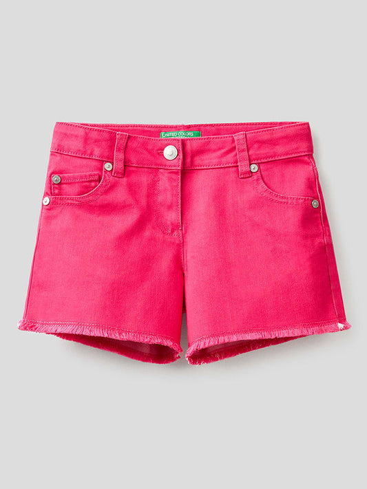 Benetton Denim Shorts Pink Women