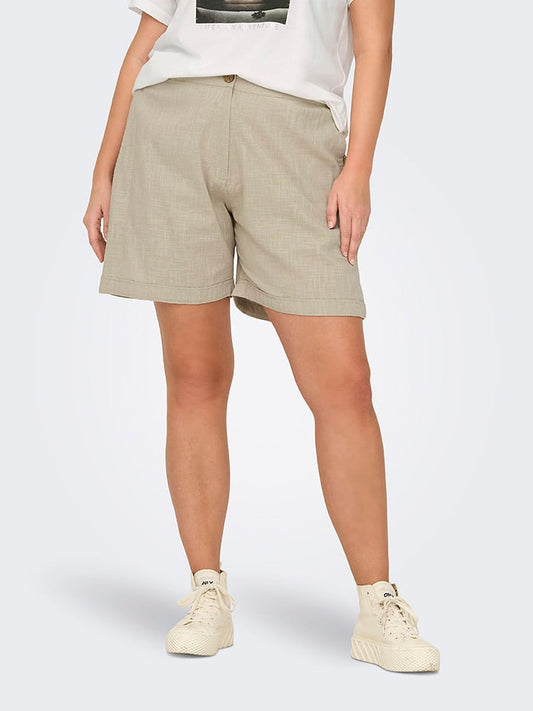 ONLY Carmakoma Shorts Beige Women