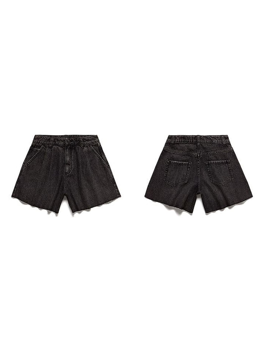 Sisley Denim Shorts Black Women
