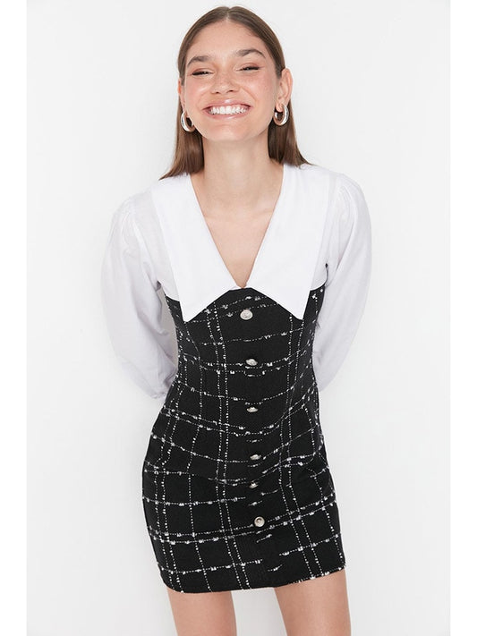 trendyol Dress Black / White Women