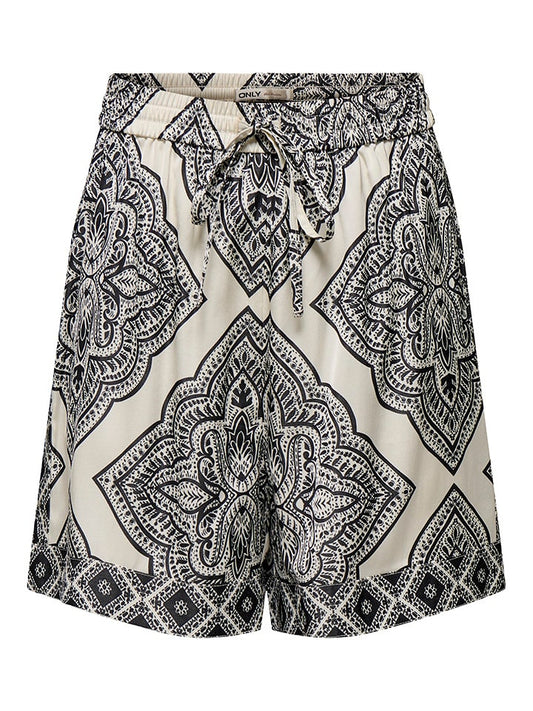 ONLY Shorts Beige / Black Women