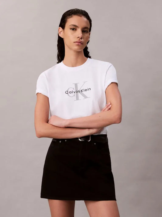 Calvin Klein Womens T-Shirt LV047B865GYAA White