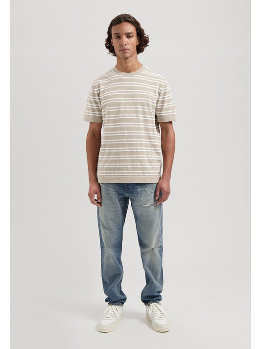 DSTREZZED Shirt Taupe / White Men