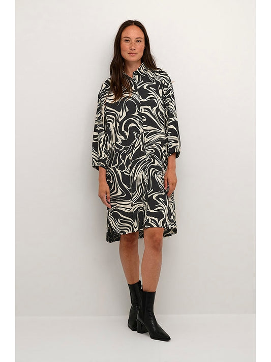 Kaffe Dress Black / Cream Women