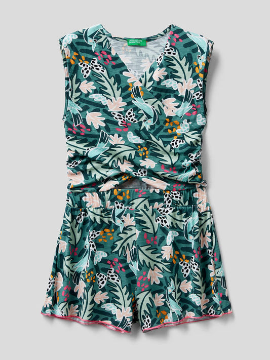 Benetton Jumpsuit Green / Multicolour Kids