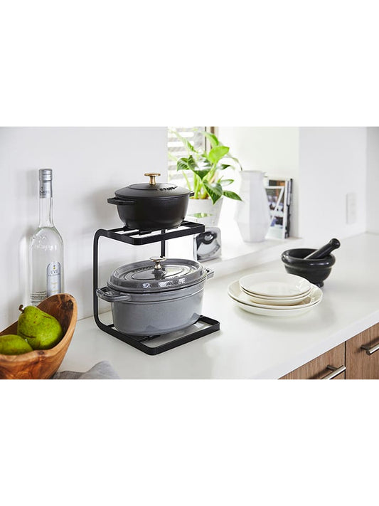 Yamazaki Pot Stand ''Tower'' Black (W)20,5 x (H)22,5 x (D)21 cm Unisex