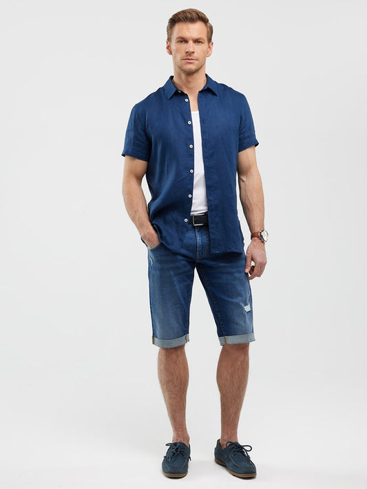 BIG STAR Denim Shorts Blue Men