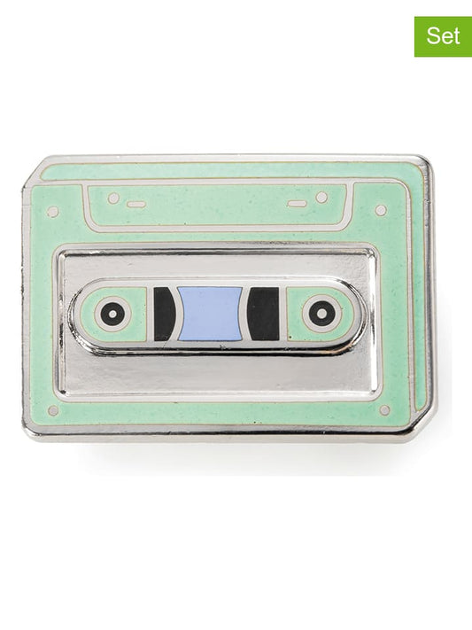 Donkey Products 6-Piece Set: Pin Badge "Tape that" Green (W)2,5 x (H)1,5 cm Unisex