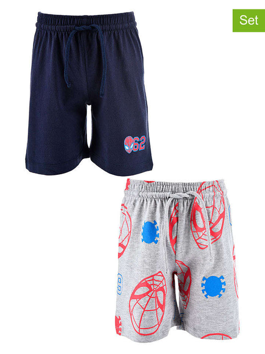 Spiderman 2-Piece Set: Sweat Bermuda Shorts Shorts "Spiderman" Navy / Grey Kids