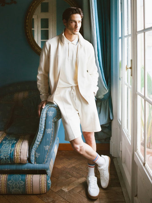 BIG STAR Sweat Bermuda Shorts Shorts Cream Men