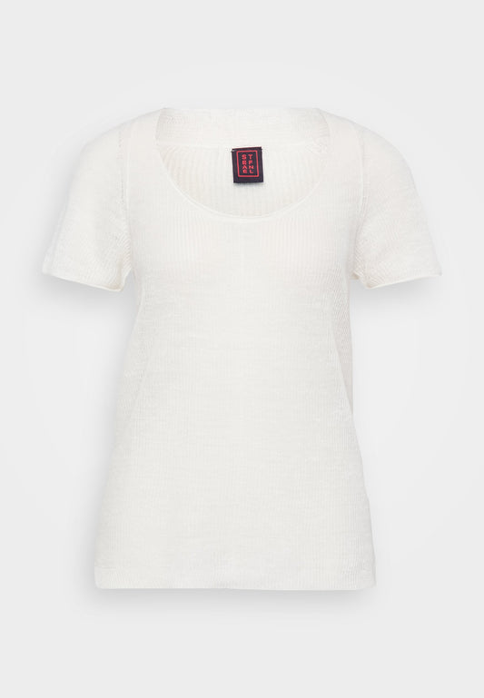 Stefanel LINEN FLARE OFF White (ZZO2NA644-A00) Women