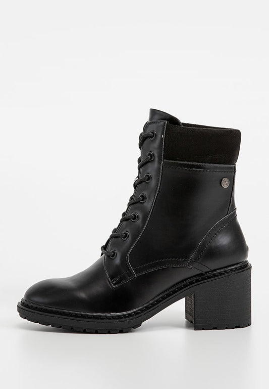XTI BLACK PU LADIES ANKLE BOOTS Black (ZZO1D1W13-Q00) Women